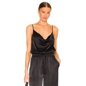 Bobi BLACK Sleek Textured Woven Tank Top Black Sleeveless